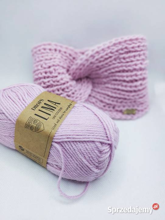 Opaska turban alpaka 35 wełna 75 handmade Nakrycia głowy