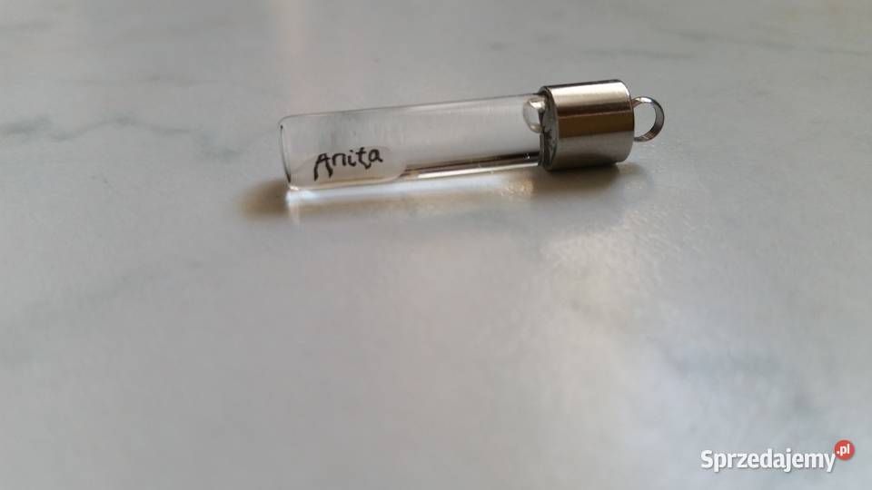 Szklana zawieszka ANITA z plywajacym imieniem Puławy