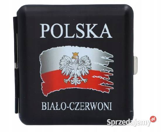 Papierośnica Patriotyczna Czarna Z Flagą I Orłem Ostrowy nad Okszą