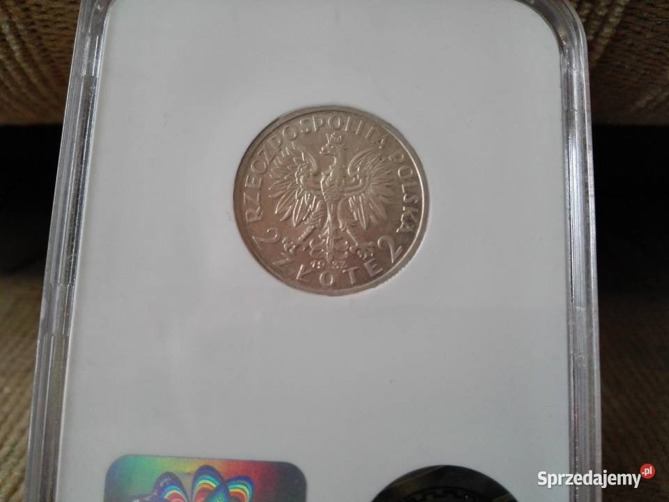 2 Głowa Kobiety 1933 stan menniczy srebro Numizmatyka Czersk