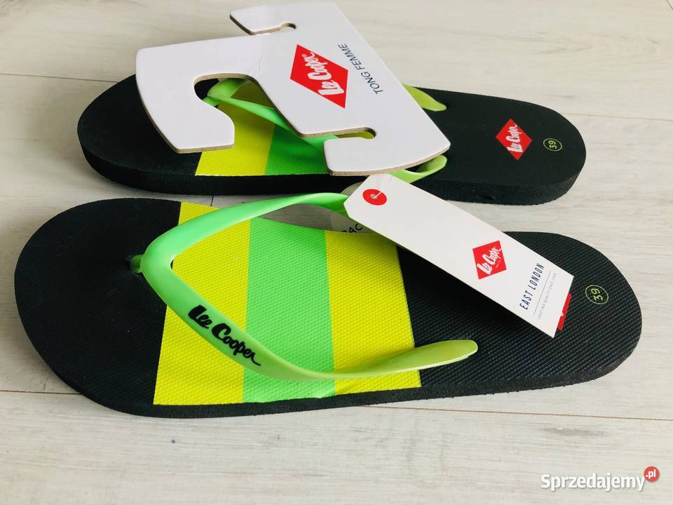 NOWE LEE COOPER japonki klapki damskie zielone łódzkie sprzedam