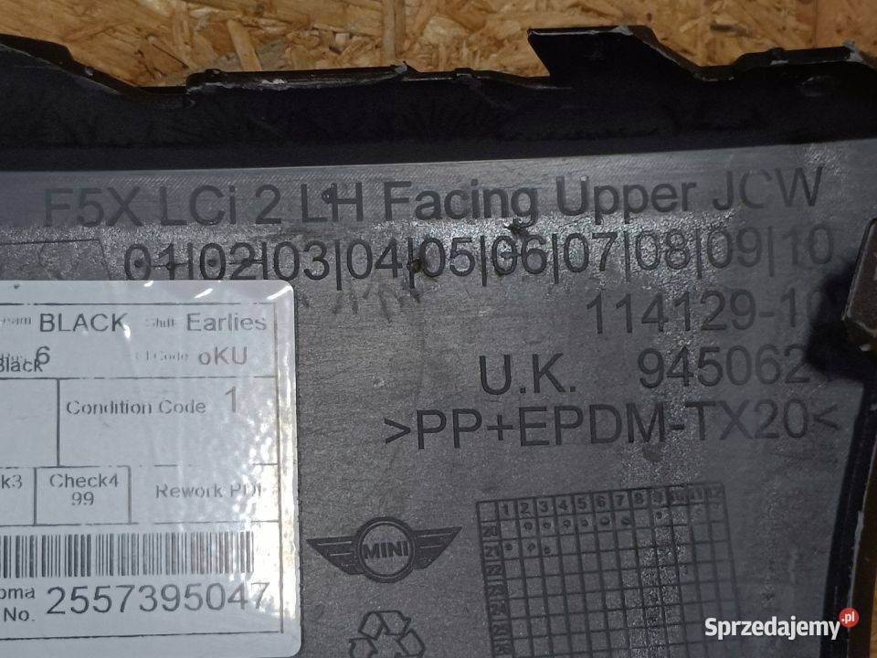 MINI F56 F57 LCI 2 JCW NAROŻNIK ZDERZAKA 9450621 wielkopolskie Pleszew