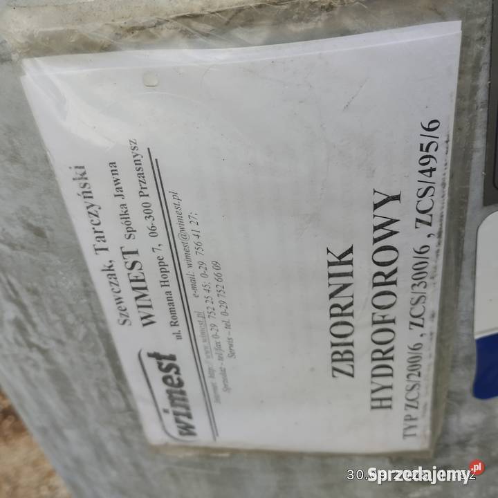 Sprzedam zbiornik hydrofrowy śląskie sprzedam