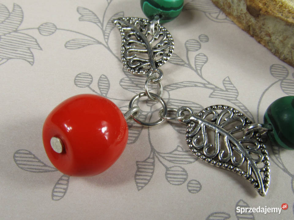 Naszyjnik turkusowy brązowy zielony czerwony Katowice sprzedam