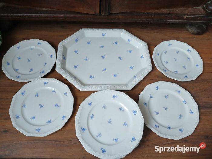 Stary zestaw deserowy Rosenthal patera plus 10 Kraków