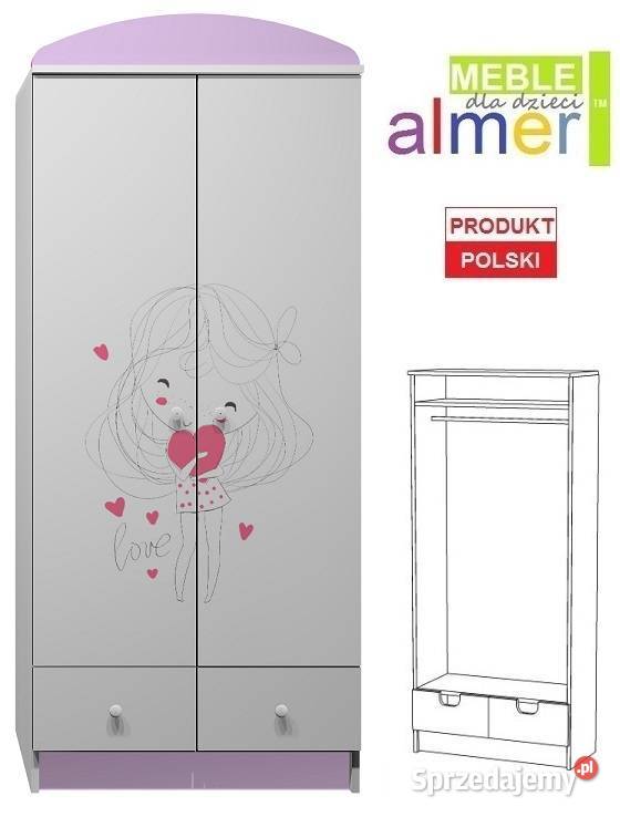 LOVE 23 N9 szafa dziecięca 80x53 w190