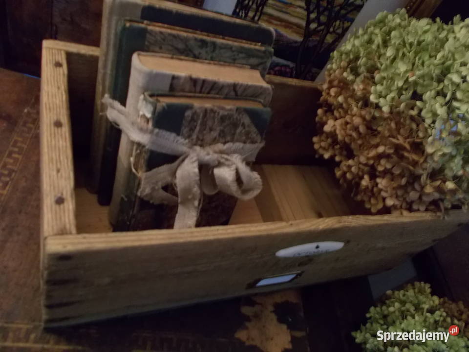 Klimatyczna Stara Skrzynka Drewno Zielona Szczecin