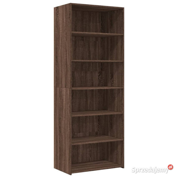 Witryna brązowy dąb 70x41x185 materiał Warszawa