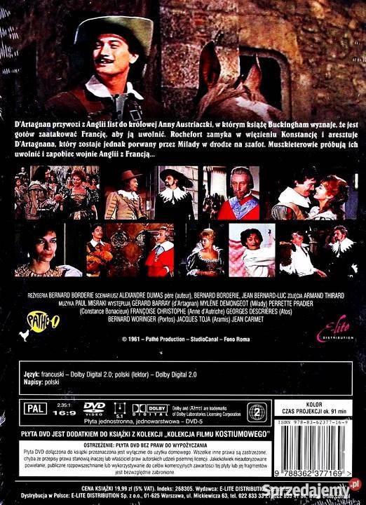 TRZEJ MUSZKIETEROWIE CZ12 KOLEKCJA FILMU Kalisz sprzedam