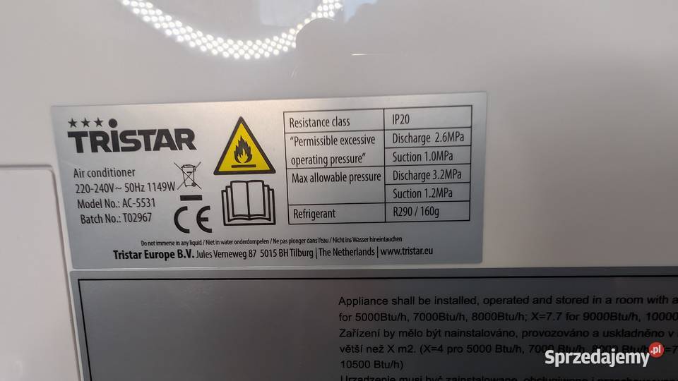 Klimatyzator przenośny Tristar AC5531 Jadowniki