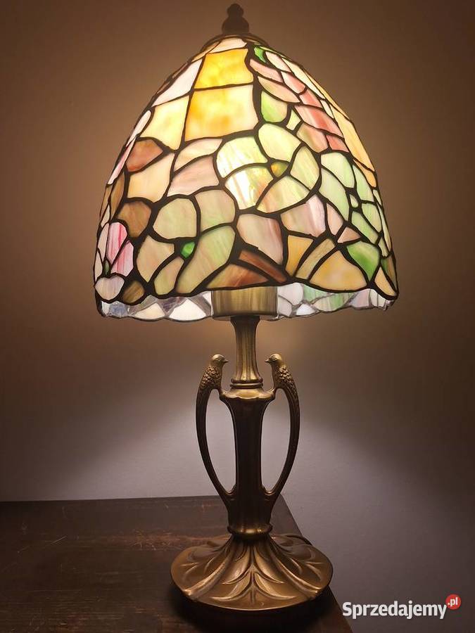 Lampa witrażowa stojąca szkło Tiffany biurkowa Lampy stołowe i nocne Gdańsk