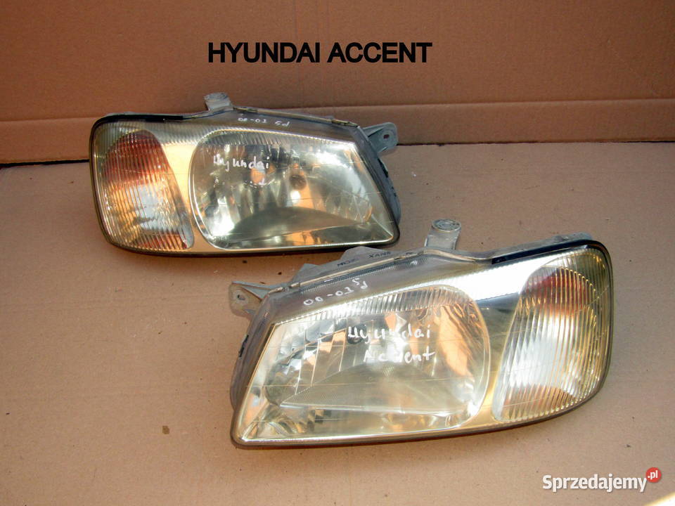 LAMPA PRZEDNIA LEWAPRAWA HYUNDAI ACCENT Rok produkcji 2000 Mysłaków