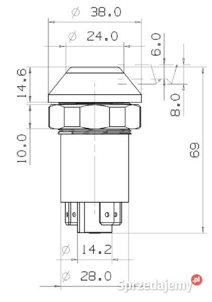 Przełącznik przyciskowy wentylatora okrągły małopolskie Kamionna