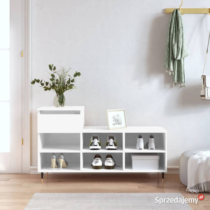 Szafka na buty wysoki połysk biała 102x36x60 Warszawa