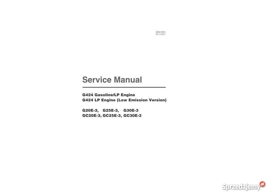 Doosan G424 G20E3 G25E3 G30E3 GC20E3 instrukcja Kielce