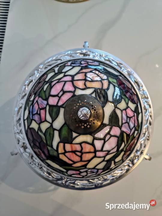 Tiffany lampa wisząca witrażowa plafon kwiaty dolnośląskie Zaręba