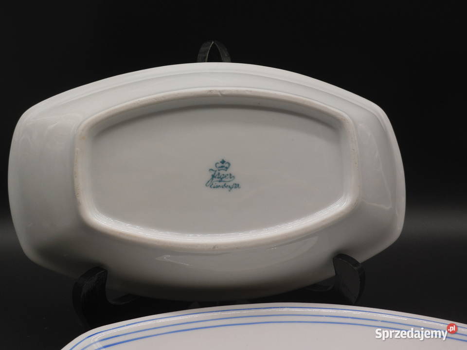 Porcelanowe dwa półmiski śledziówki Jager wielkopolskie Raszków sprzedam