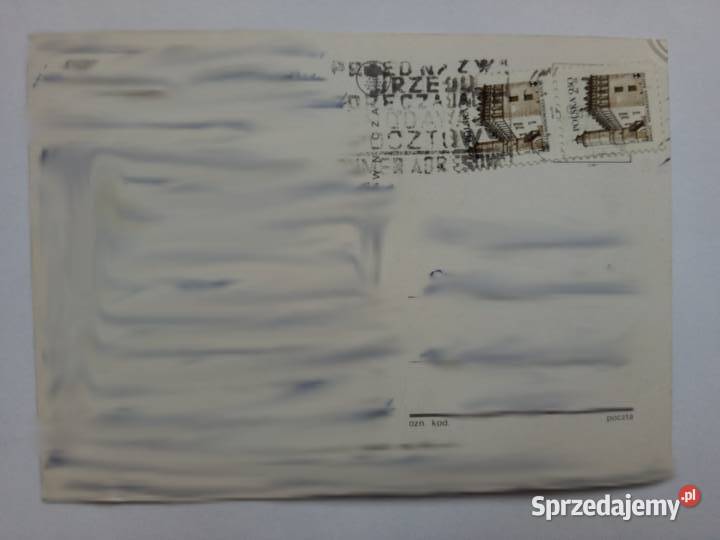 Pocztówka z Opola z lat 80tych 2 znaczki Dąbrowa Górnicza
