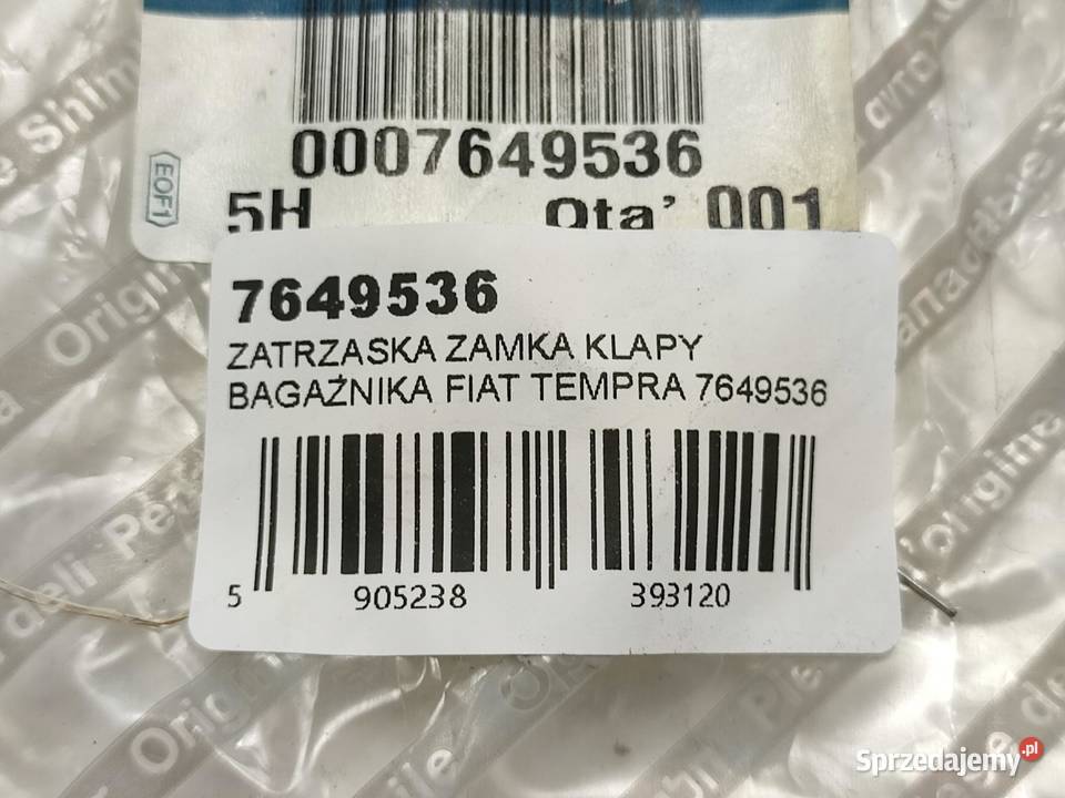 ZAMEK KLAPY BAGAŻNIKA FIAT TEMPRA 19891996 NOWY osobowe sprzedam