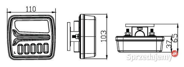 Zestaw lamp bezprzewodowych LED kwadratowych 12V Kamionna