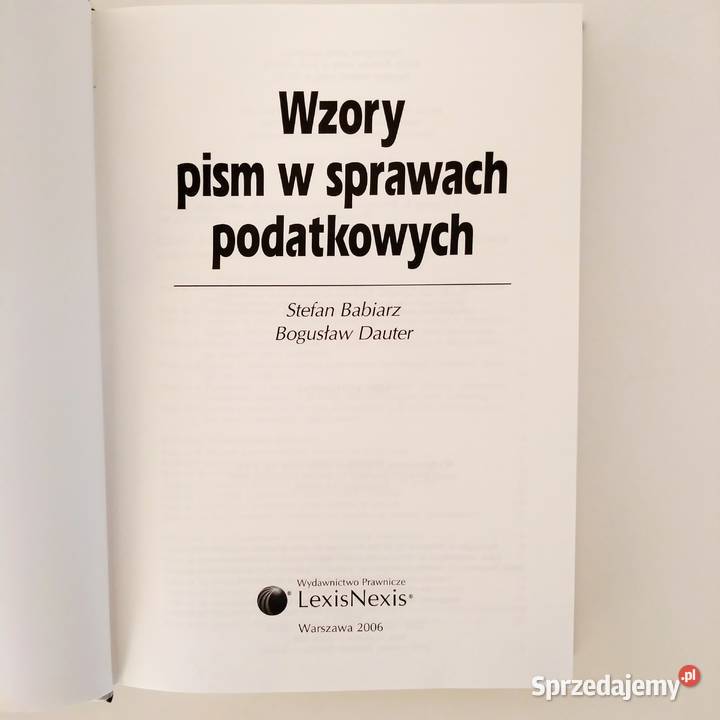 Bogusław Dauter Wzory pism w sprawach Łódź sprzedam