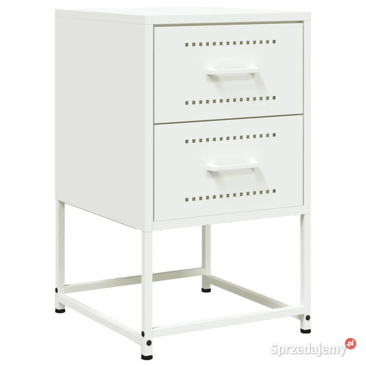 Szafki nocne 2 białe 36x39x605 stal WM846469 mazowieckie Warszawa
