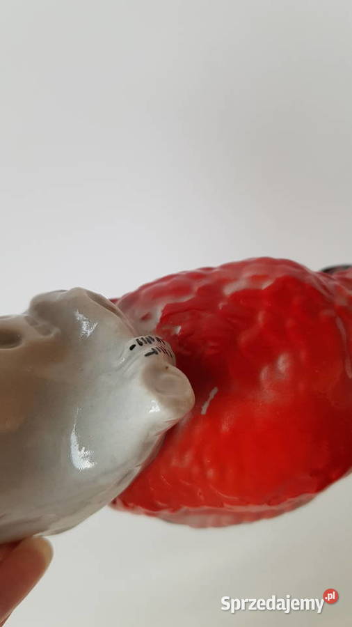 Sygnowana figurka Papuga Steatyt Katowice Dąbrowa Górnicza