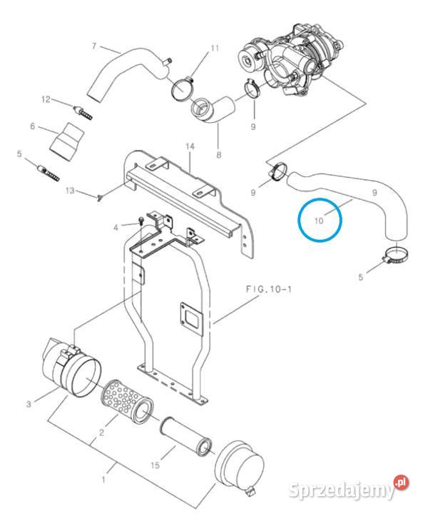 Rura dolot powietrza TRG190 Ls Tractor 40007249
