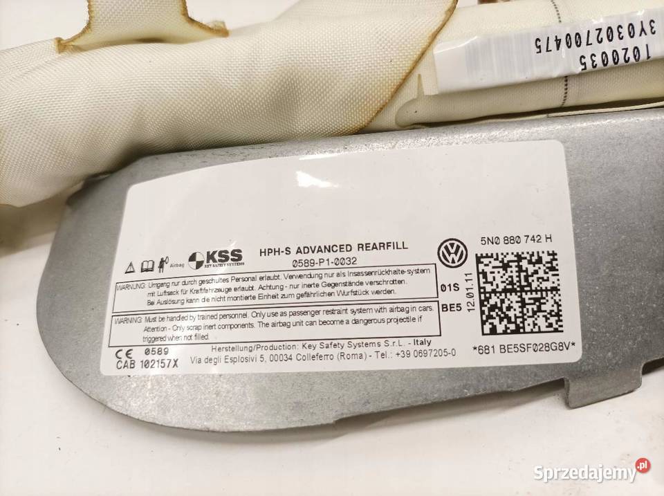 KURTYNA PRAWA 5N 5N0880742H VW Volkswagen Tiguan