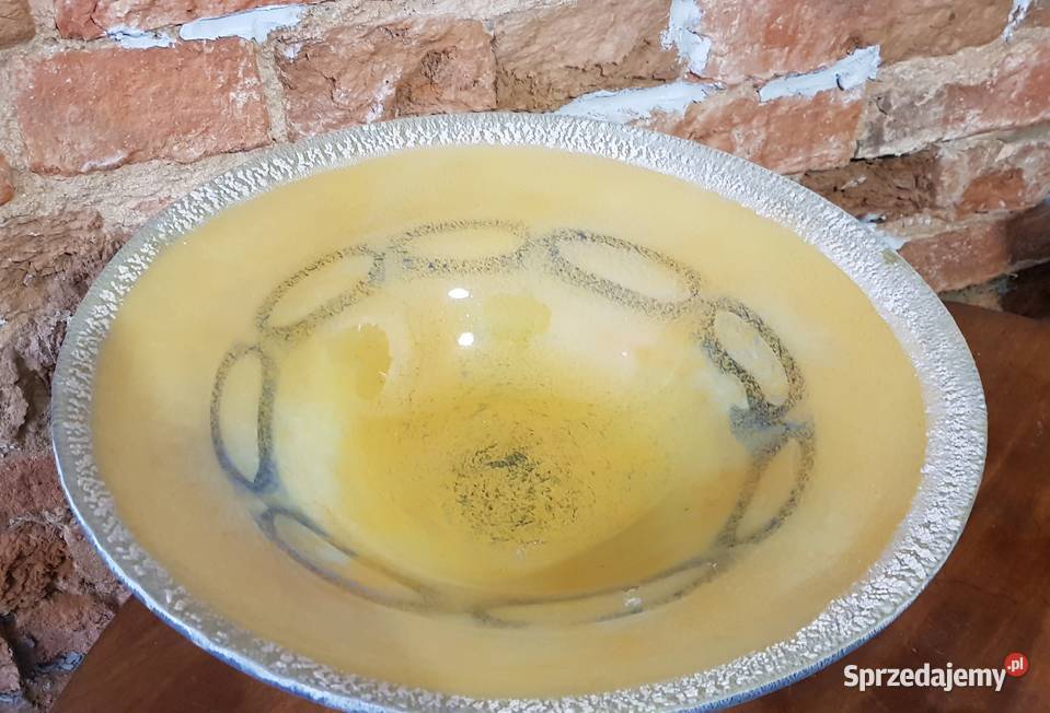 Patera szkło mrożone ręcznie wykonana unikat warmińsko-mazurskie Orneta sprzedam