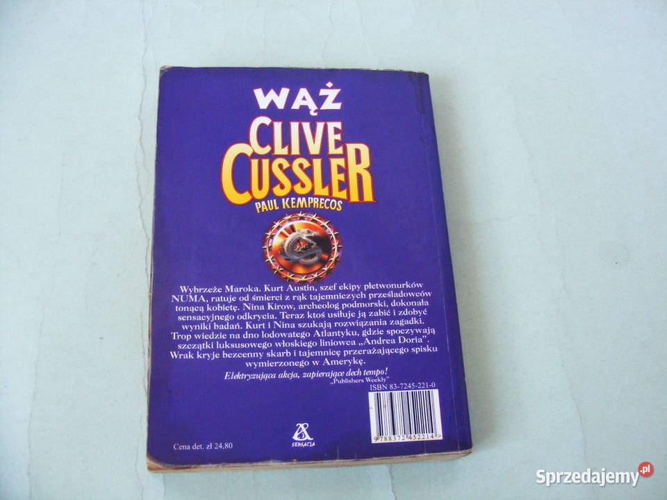 Tajemnica Skarabeusza Bilewicz Wąż Cussler Rok wydania 2009 dolnośląskie Oborniki Śląskie