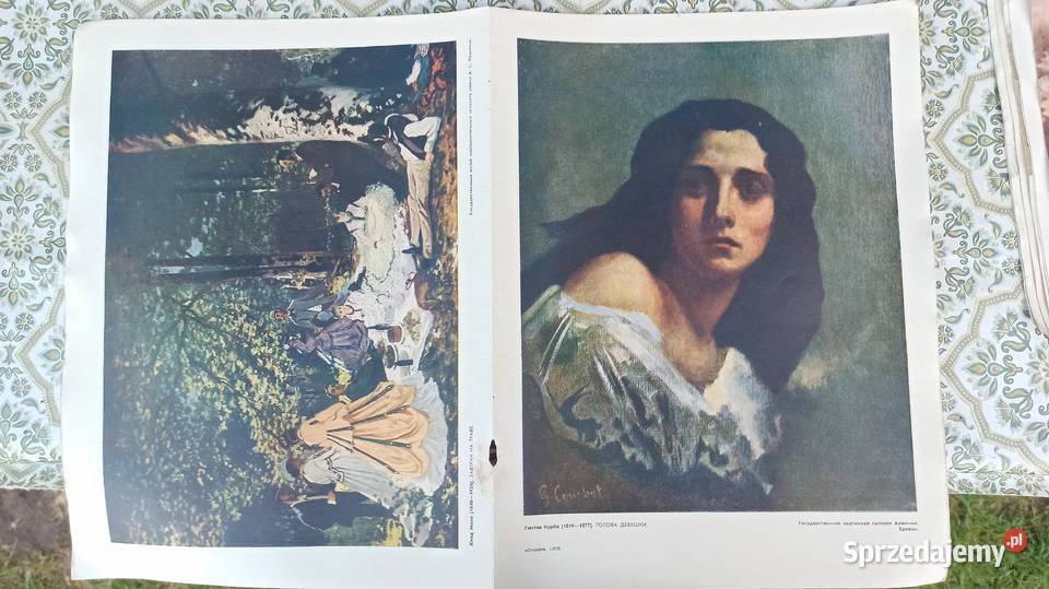 Stara książka z reprodukcjami obrazów portretów Wieluń sprzedam