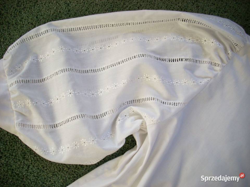 Biała koszula Bufiaste Rękawy 46 Nowy Sącz