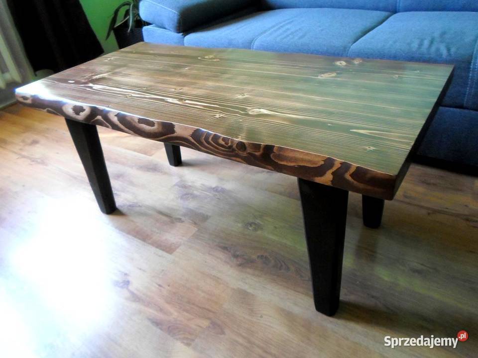 Stolik kawowy skandynawski ława drewniany W02