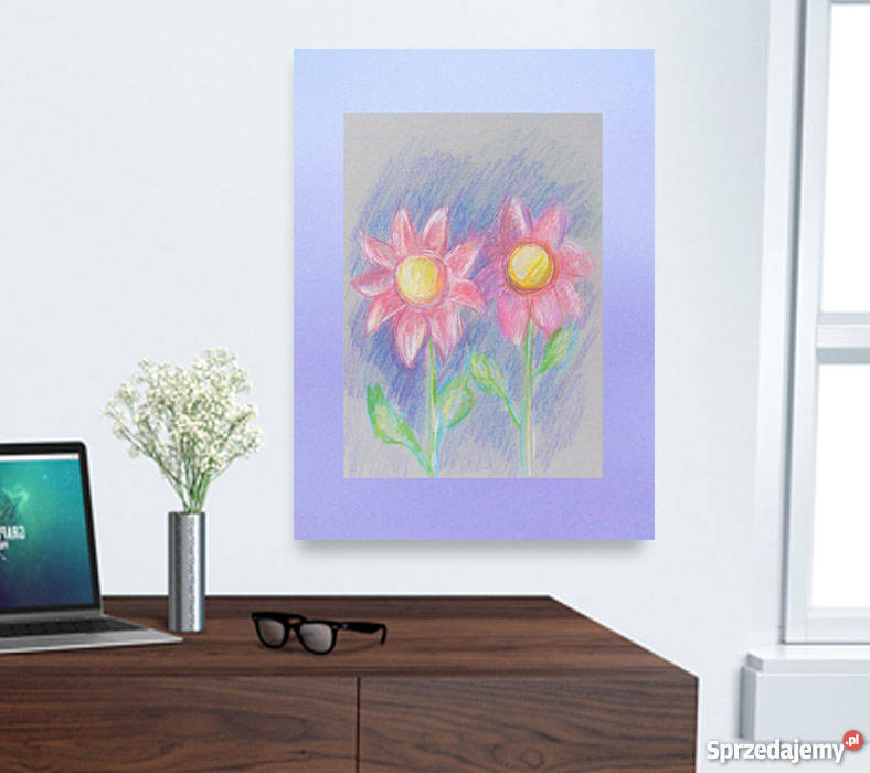 ładny obrazek z dwoma kwiatamikwiaty szkic do Katowice sprzedam