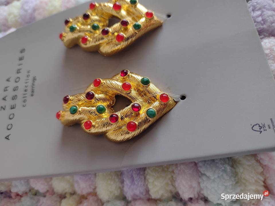 ZARA Ekskluzywne kolczyki wieczorowe z Madrytu