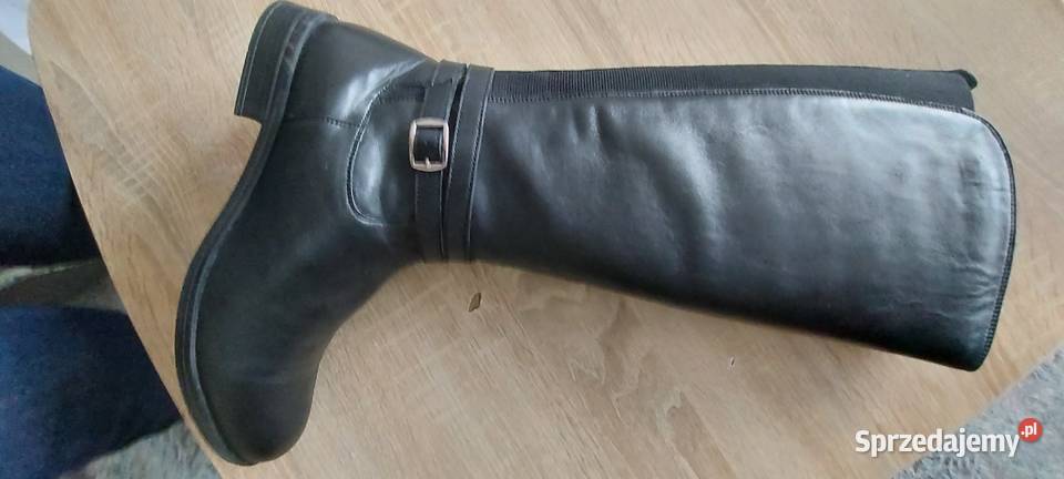 Nowe skórzane kozaczki damskie Maków