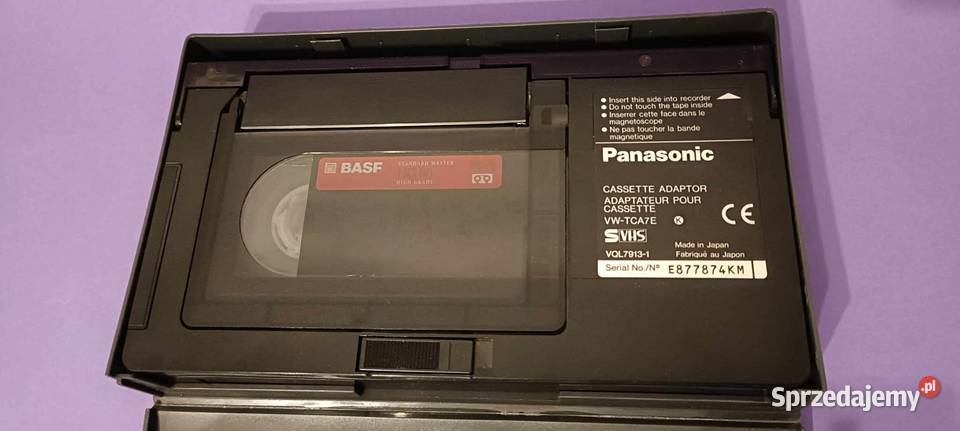KASETA MATKA adapter VHS Panasonic Japan vhs-c/svhsc VINTAGE