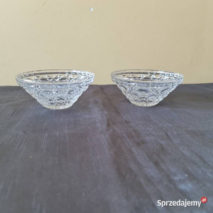 Szklane małe salaterki miseczki z okresu PRLu Warszawa