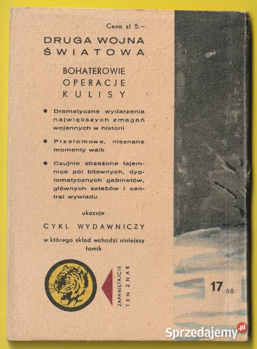 ŻÓŁTY TYGRYS ŚMIERĆ NA DRODZE 1968 miękka Łódź