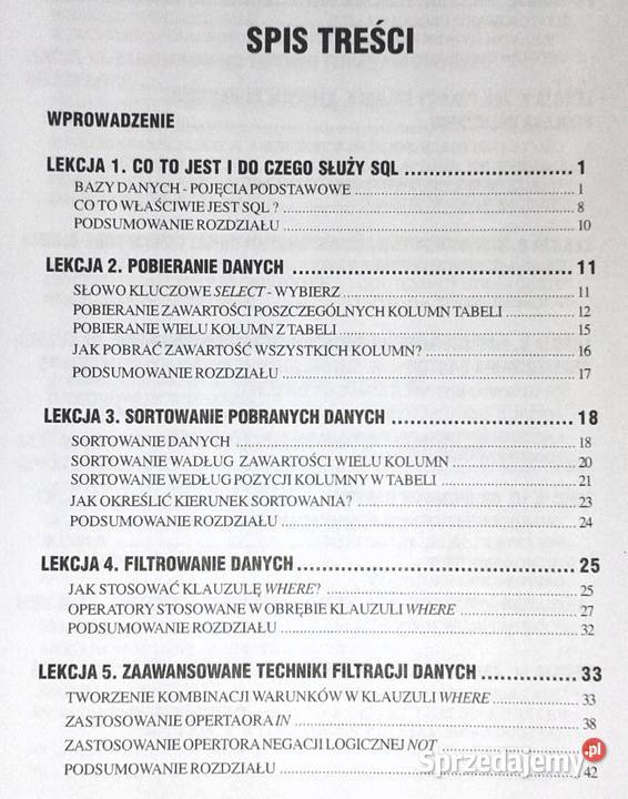 Poznaj SQL w 10 min Krótkie lekcje Ben Forta Pozostałe