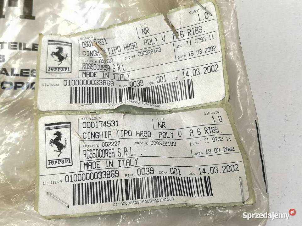 PASEK ALTERNATORA FERRARI F355 GTS SPIDER 52