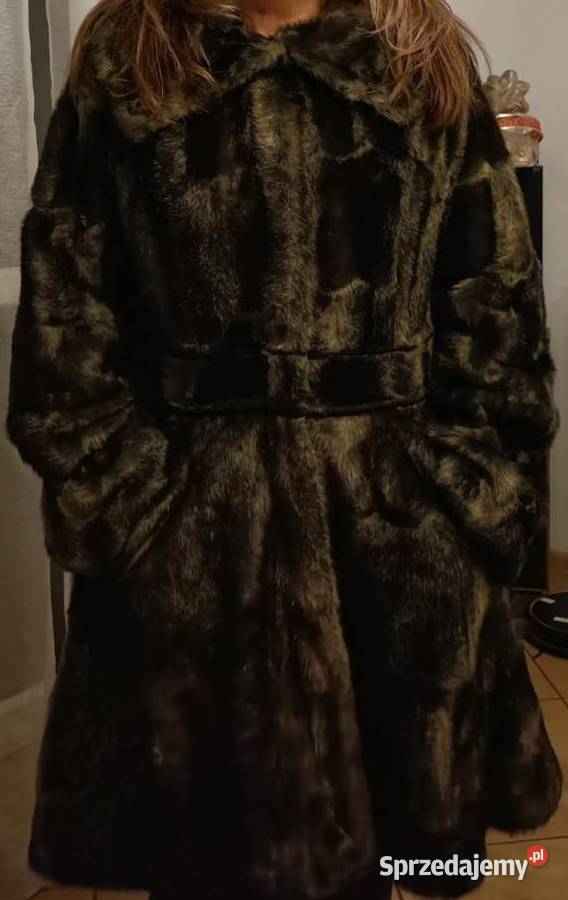 Futerko sztuczne ciemny brąz cieniowany