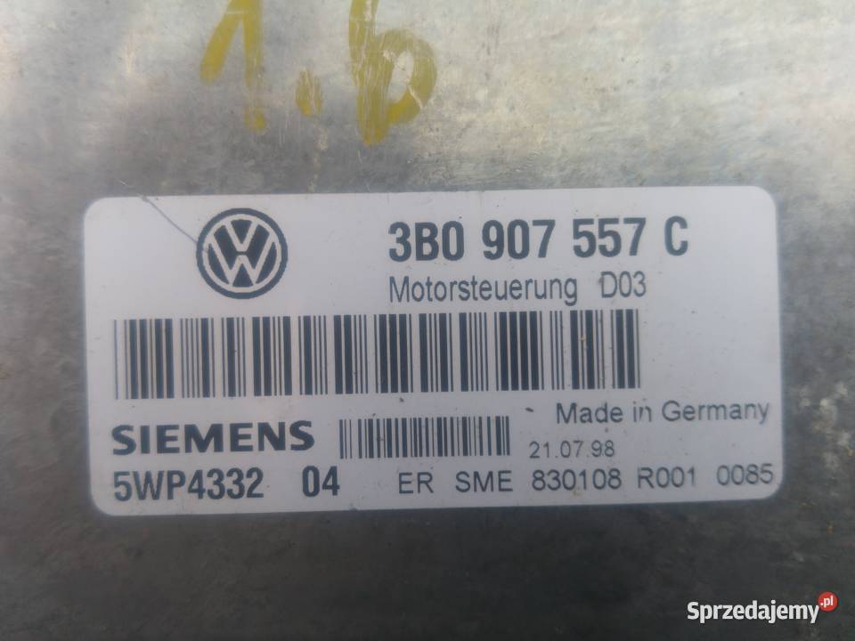 Zestaw startowy komputer 3B0907557C Vw Passat B5 Dębno