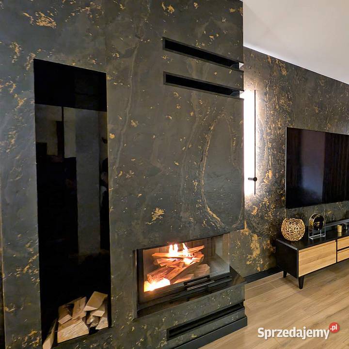 Fornir Kamienny Łupek Black Gold tapeta 2MM Poznań sprzedam