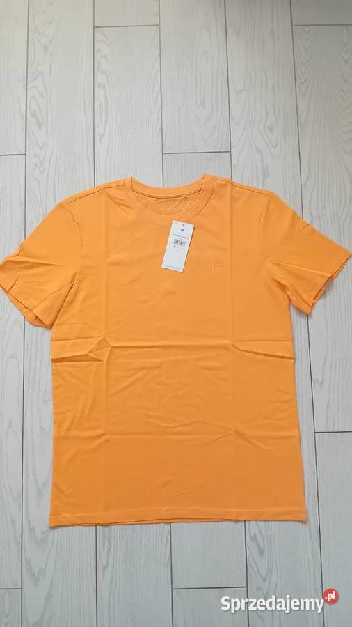 Nowy Oryginalny 4F Tshirt M pomarańczowy z małym Odzież codzienna dolnośląskie Legnica sprzedam