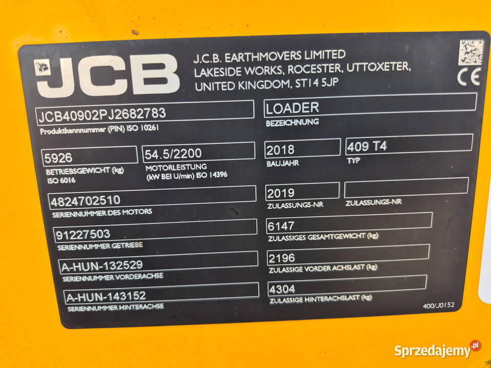 Jcb ladowarka kolowa Koparko ładowarki mazowieckie Warszawa