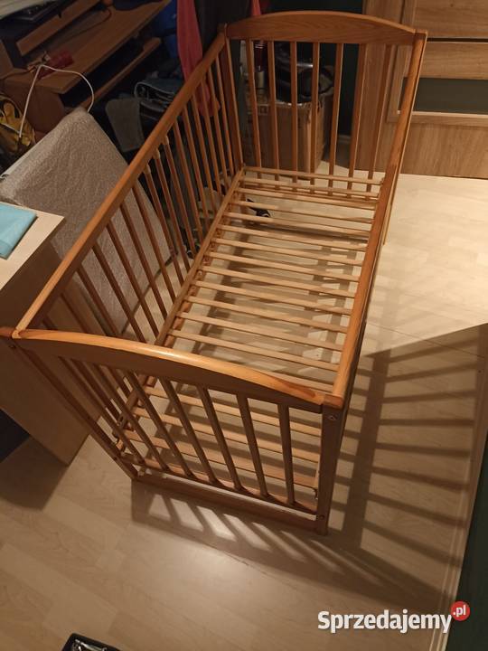 Łóżeczko dziecięce drewniane szuflada dodatkowe Kraków sprzedam