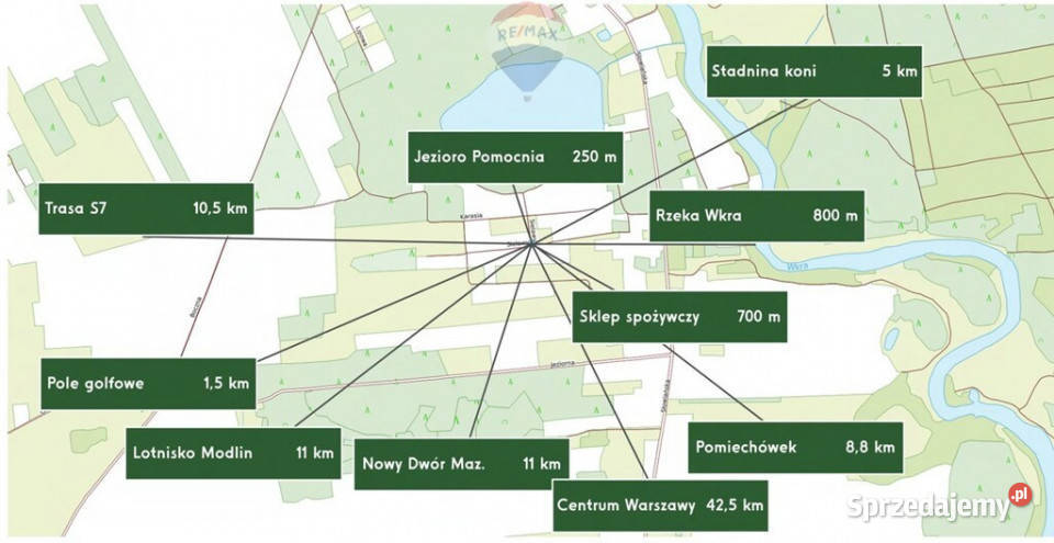 Urokliwa działka w Błędowie niedaleko jeziora 43m Błędowo