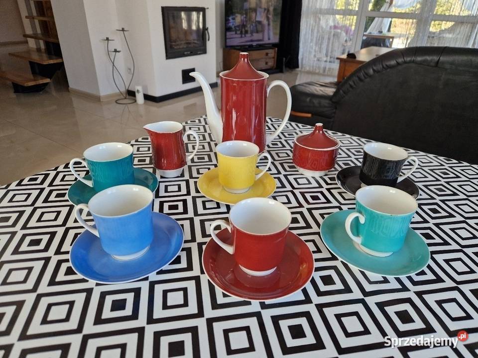 Serwis do kawy herbaty Ćmielów lata 60 Dom i Ogród lubelskie Opole Lubelskie